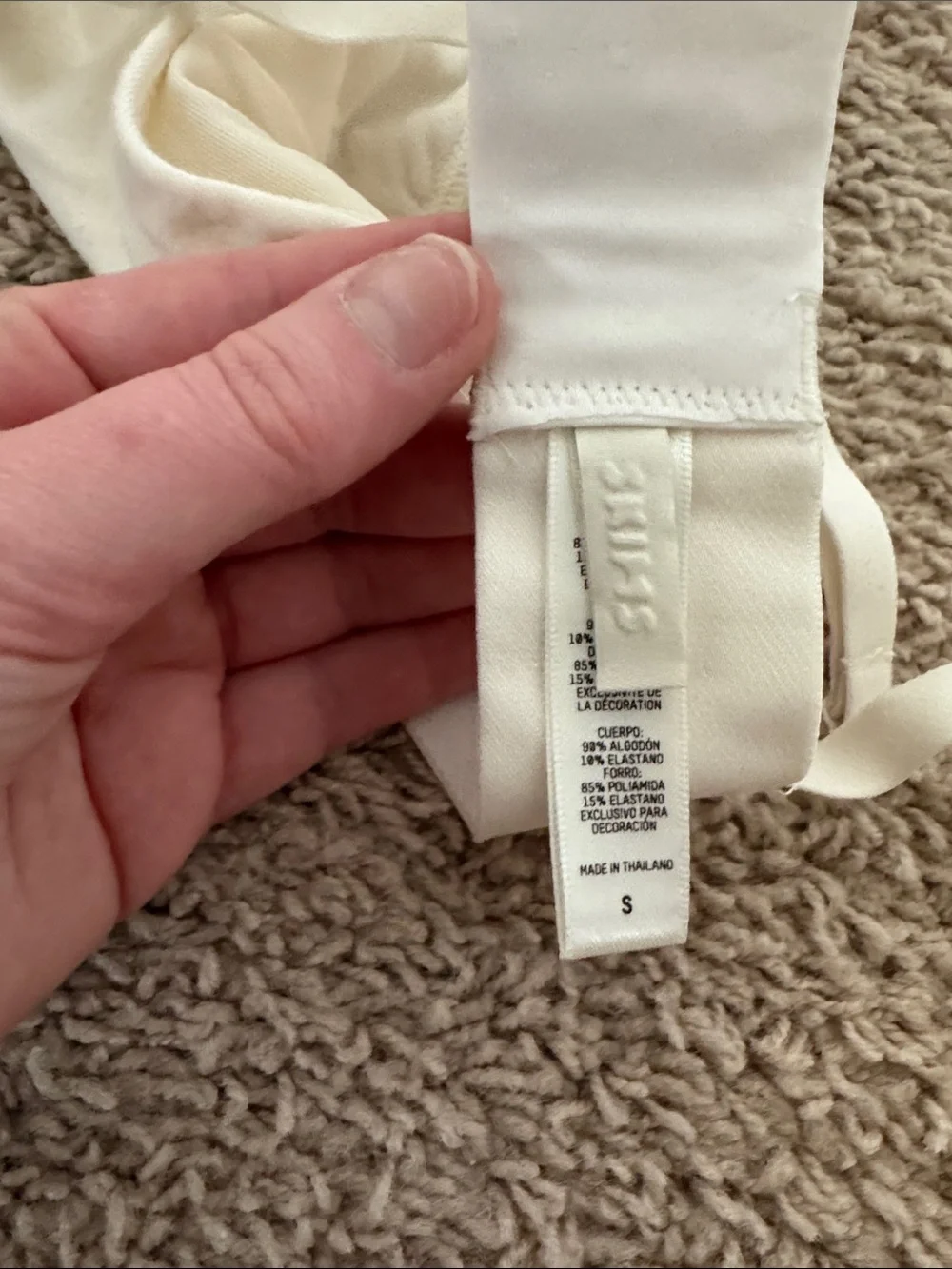 Skims Cream Triangle Bralette - Picture 3 of 3